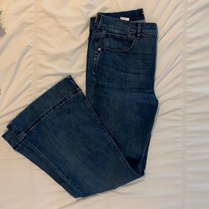 express bell flare high rise jeans